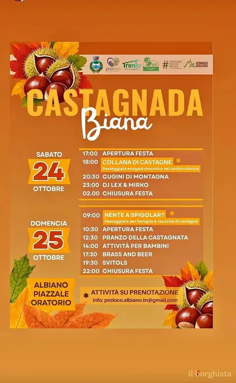 Castagnada Biana, festa della castagna di Albiano