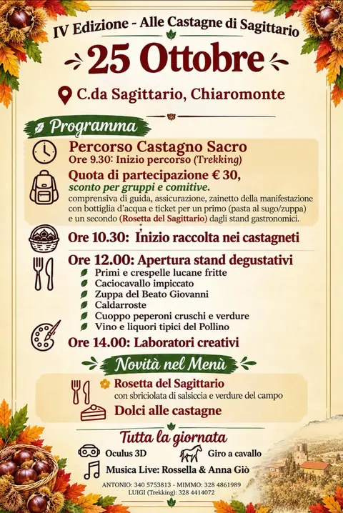 Sentieri del Benessere sulle Castagne di Sagittario