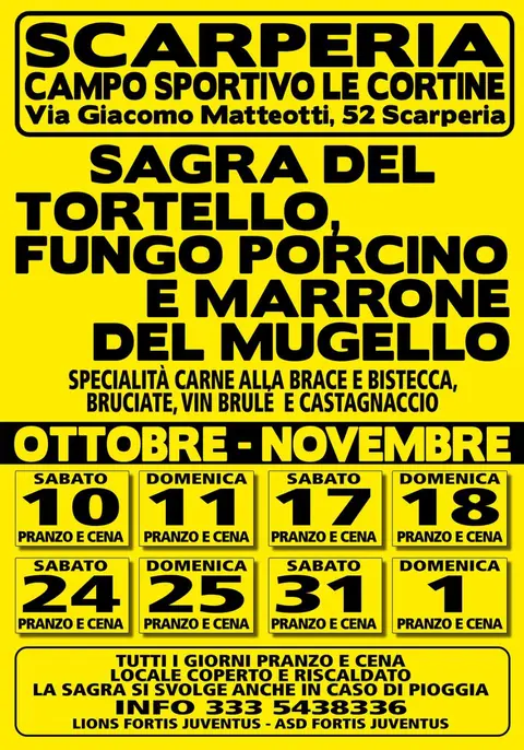Sagra del Tortello, Fungo Porcino e Marrone del Mugello
