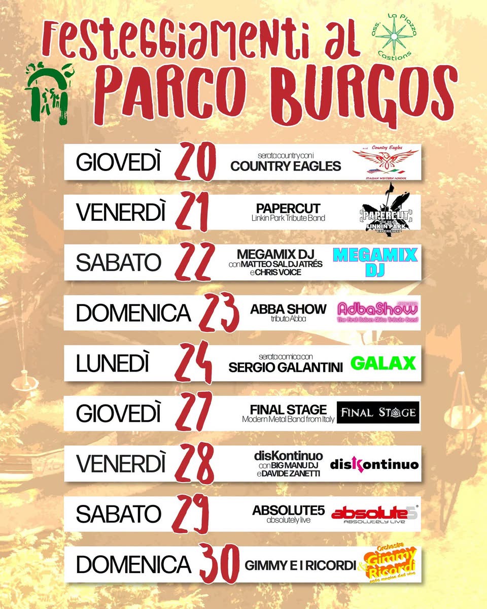 Festeggiamenti al Parco Burgos