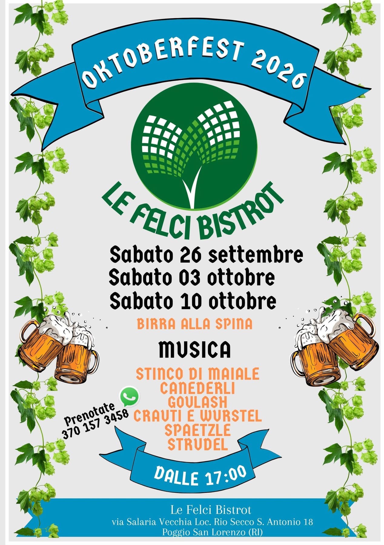 Oktoberfest in Poggio San Lorenzo (RI)