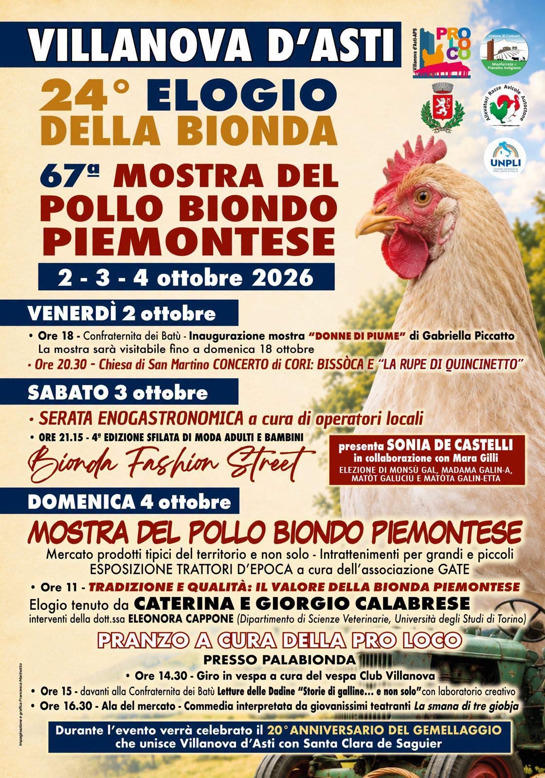 Elogio della Bionda and Mostra del Pollo Biondo Piemontese