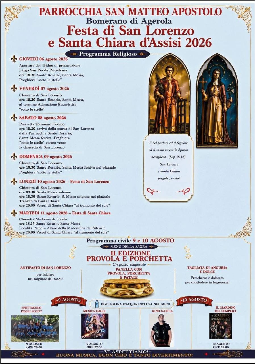 Festa di San Lorenzo e Santa Chiara d'Assisi