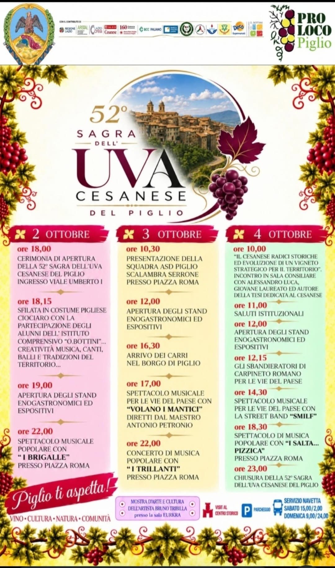 Sagra dell'Uva Cesanese del Piglio: Cesanese Wine Festival