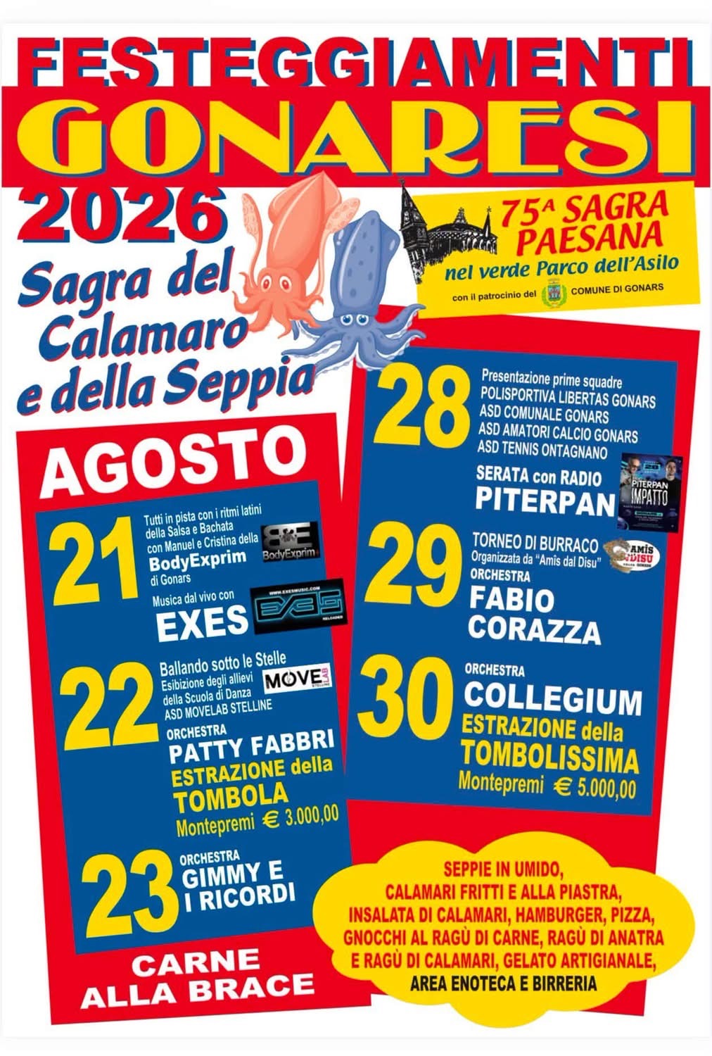 Festeggiamenti Gonaresi - Sagra del Calamaro e della Seppia