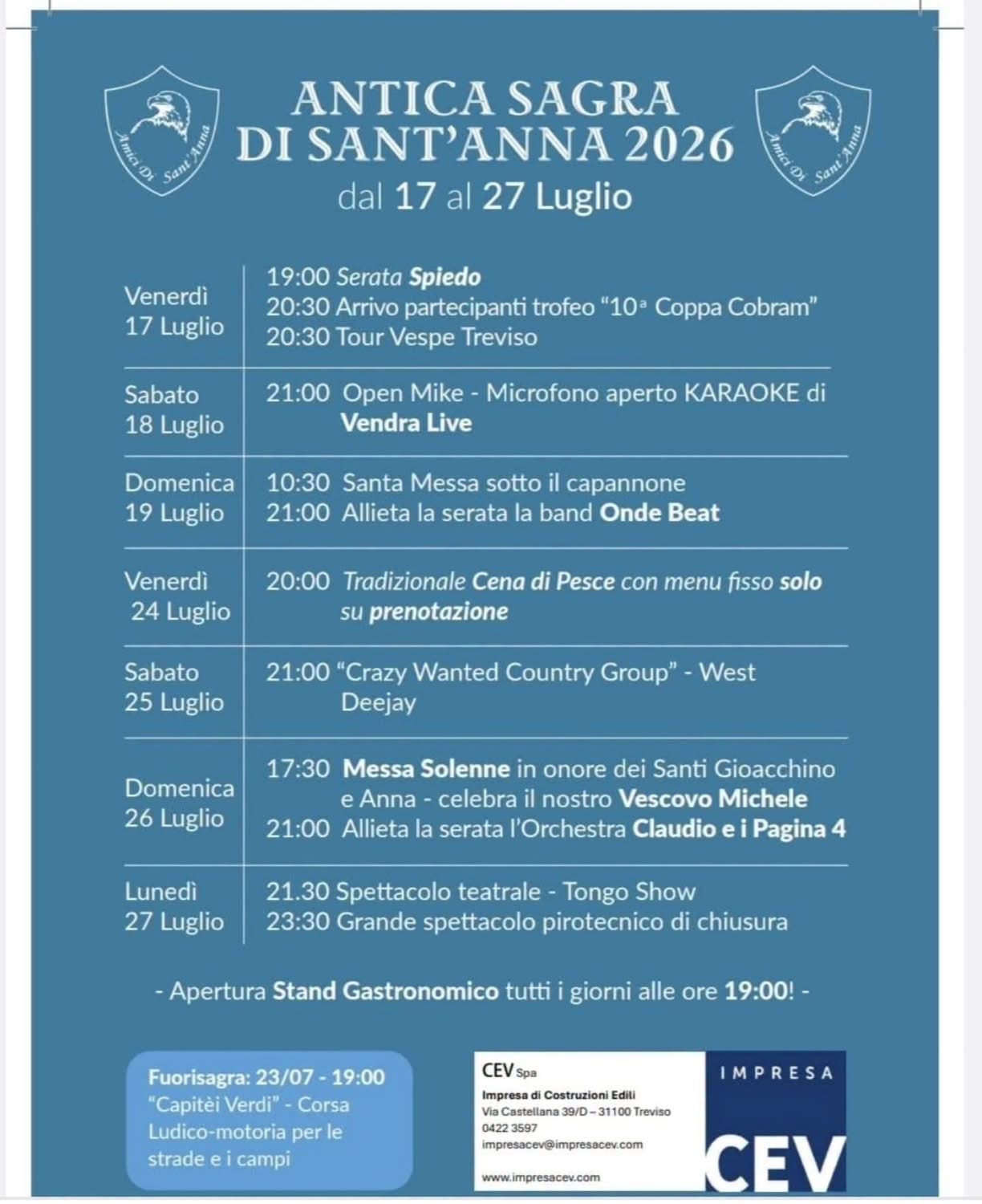 Antica Sagra di Sant'Anna 2026