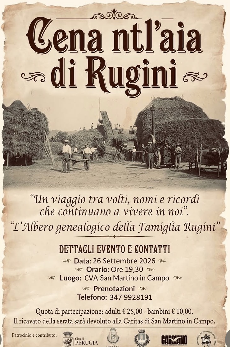 Cena nell'aia di Rugini