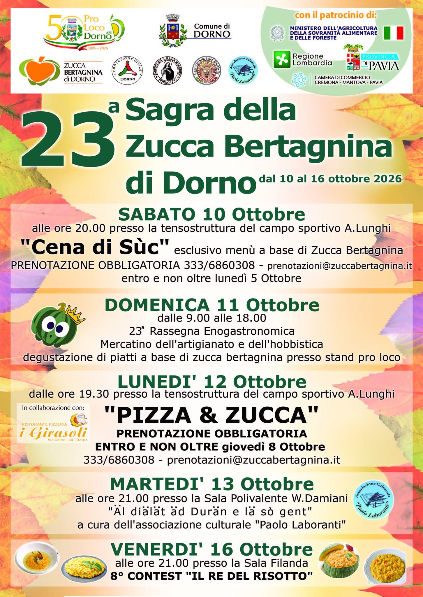 Sagra della Zucca Bertagnina in Dorno