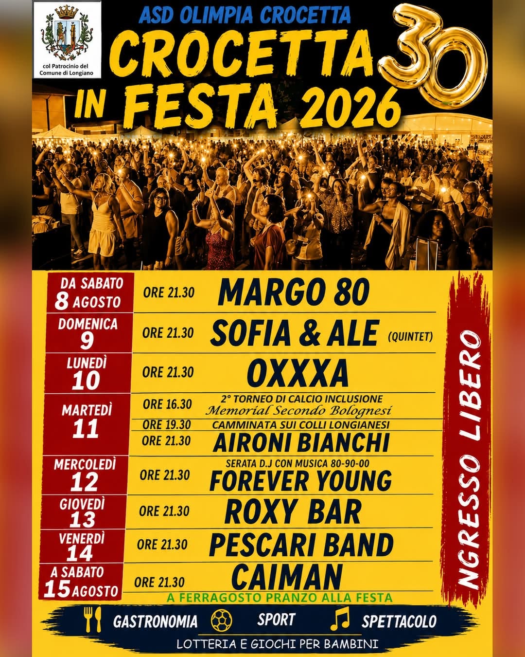 Crocetta 30 in Festa