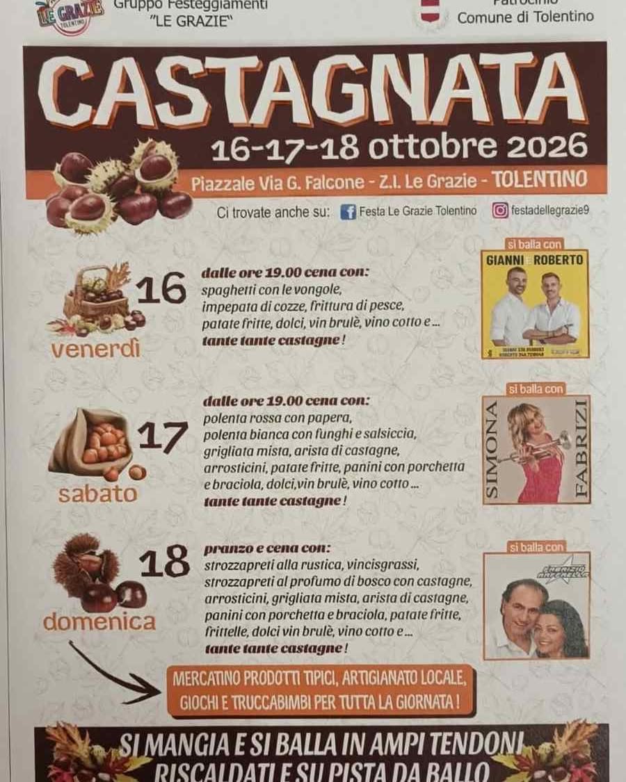 Castagnata in Le Grazie, Tolentino (MC)