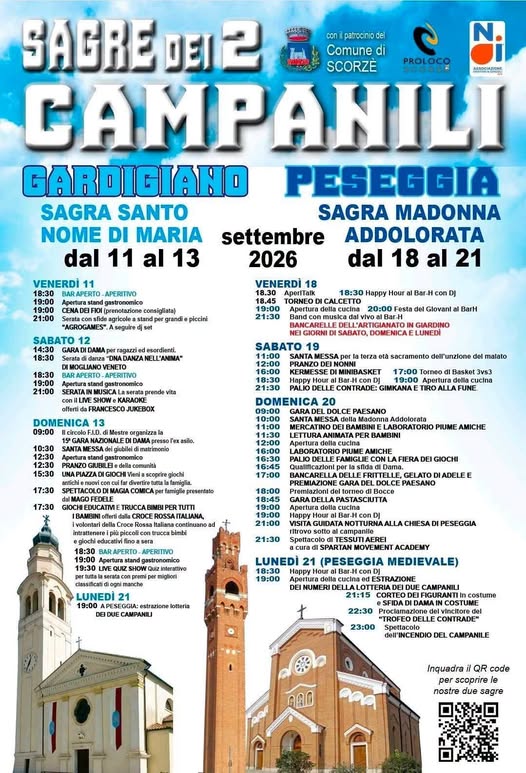 Sagre dei 2 Campanili: Sagra Santo Nome di Maria e Sagra Madonna Addolorata