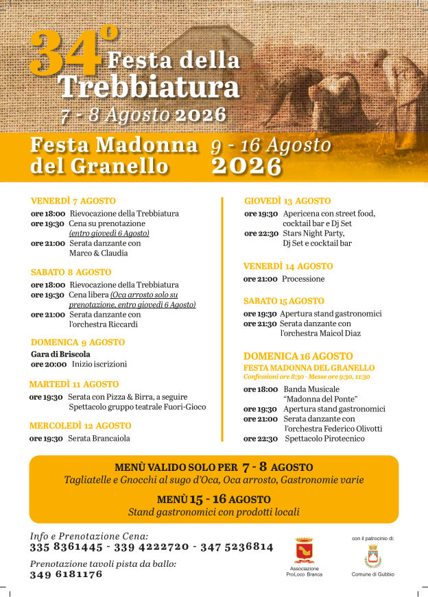Festa della Trebbiatura e Festa Madonna del Granello
