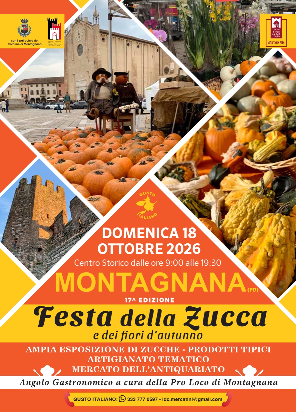 17th Pumpkin and Autumn Flowers Festival in Montagnana