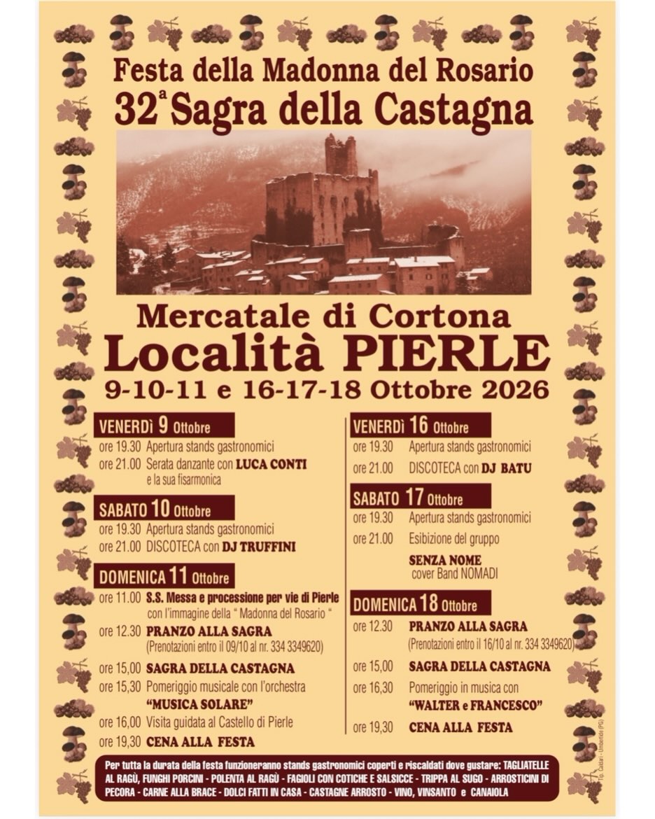 Festa della Madonna del Rosario and Sagra della Castagna