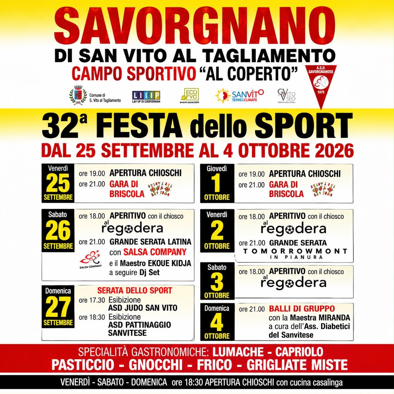 Sagra di Savorgnano di S.Vito al Tagliamento: 32nd Sport Festival