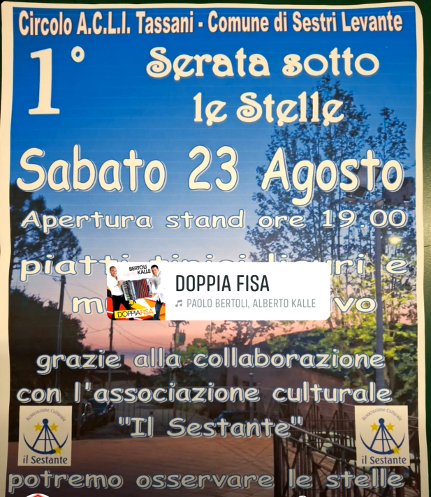 Serata sotto le Stelle