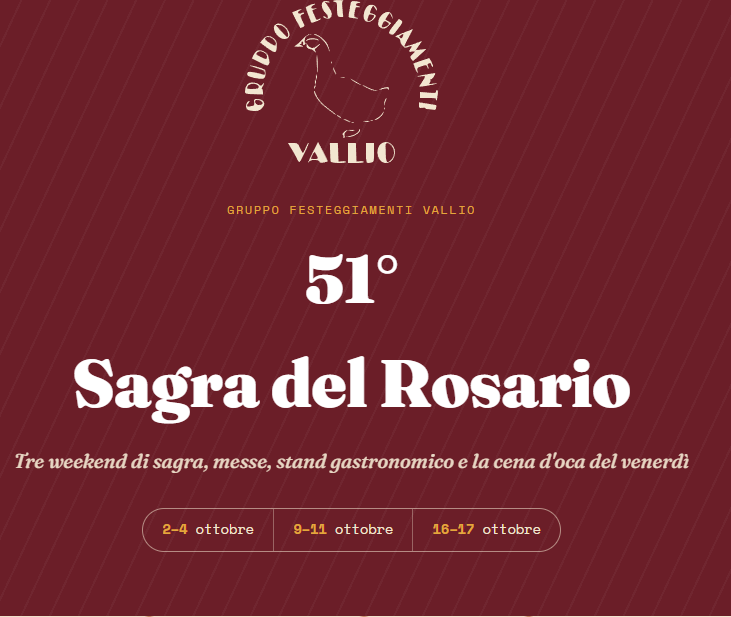 51° Sagra di Vallio dell'oca