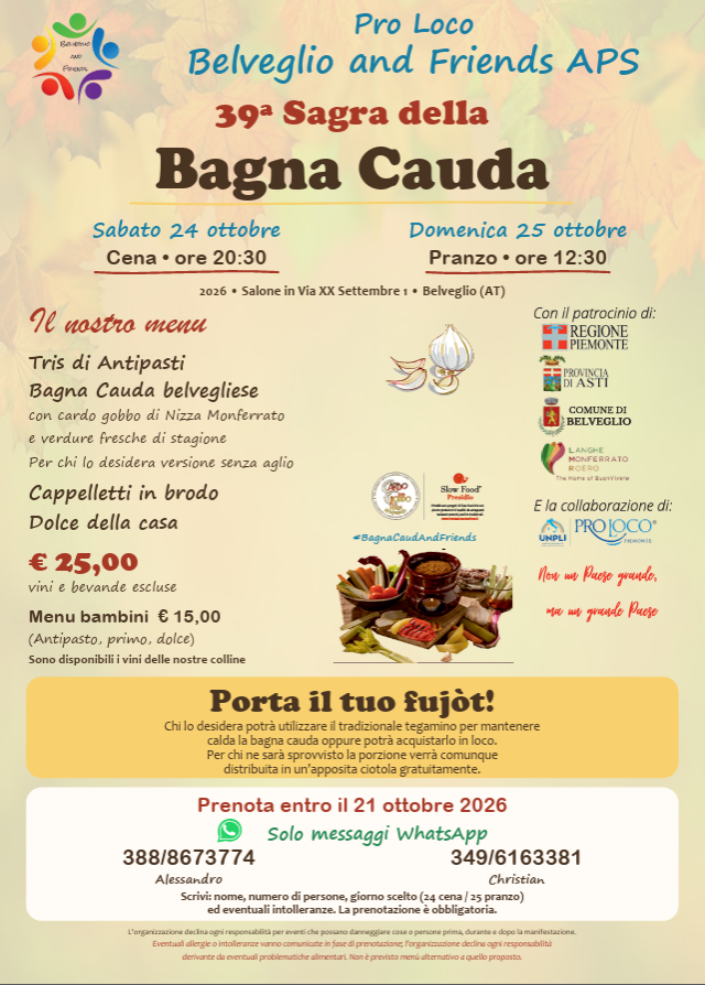 Sagra della Bagna Cauda in Belveglio (AT)