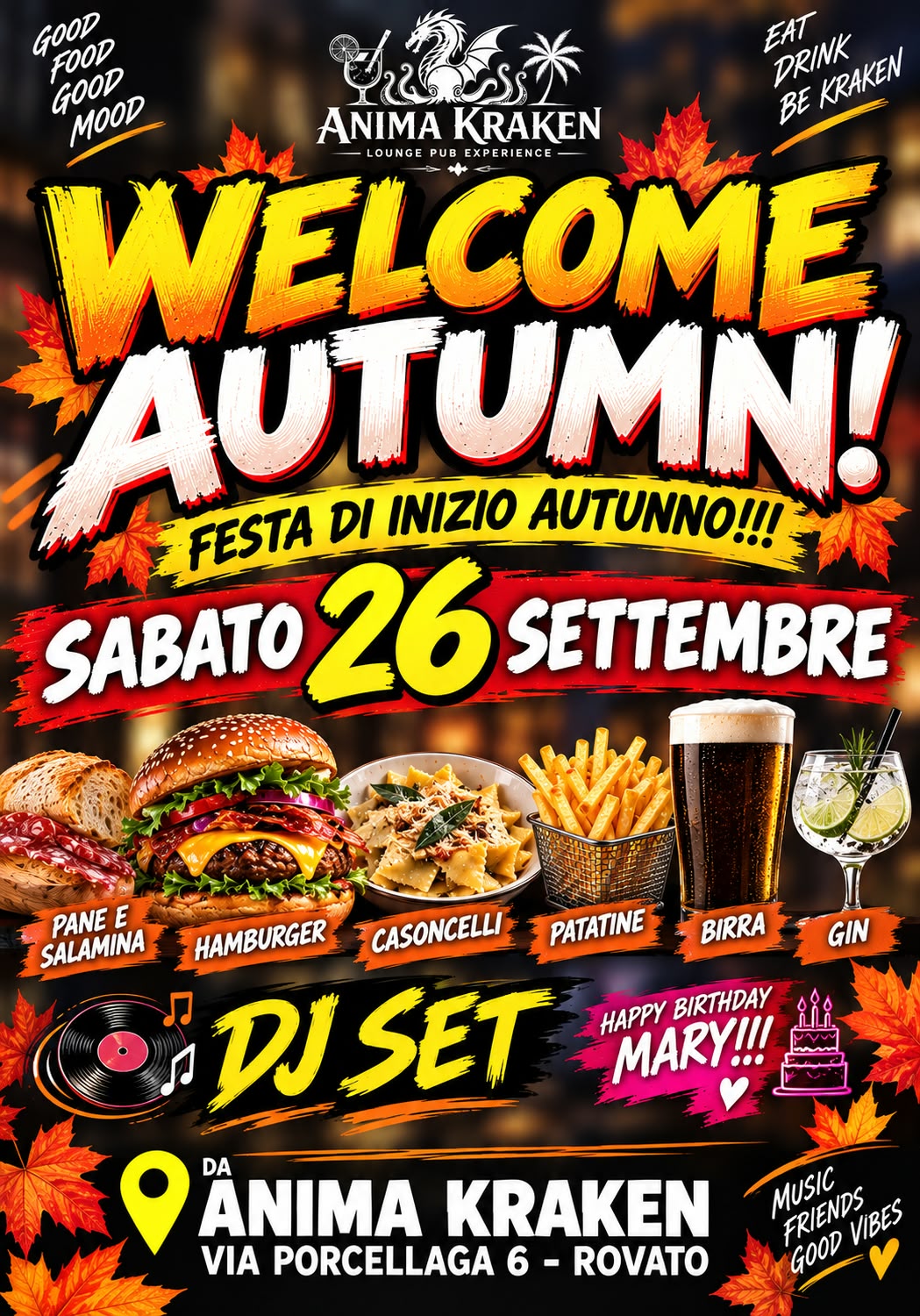 Welcome Autumn! Festa di Inizio Autunno!!!