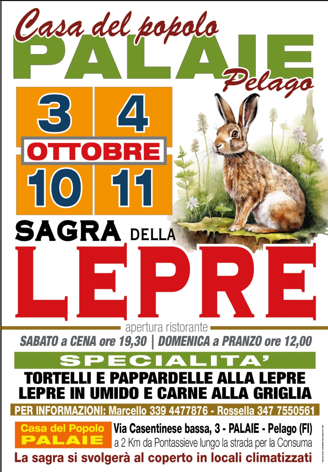 Sagra della Lepre in Palaie, Pelago