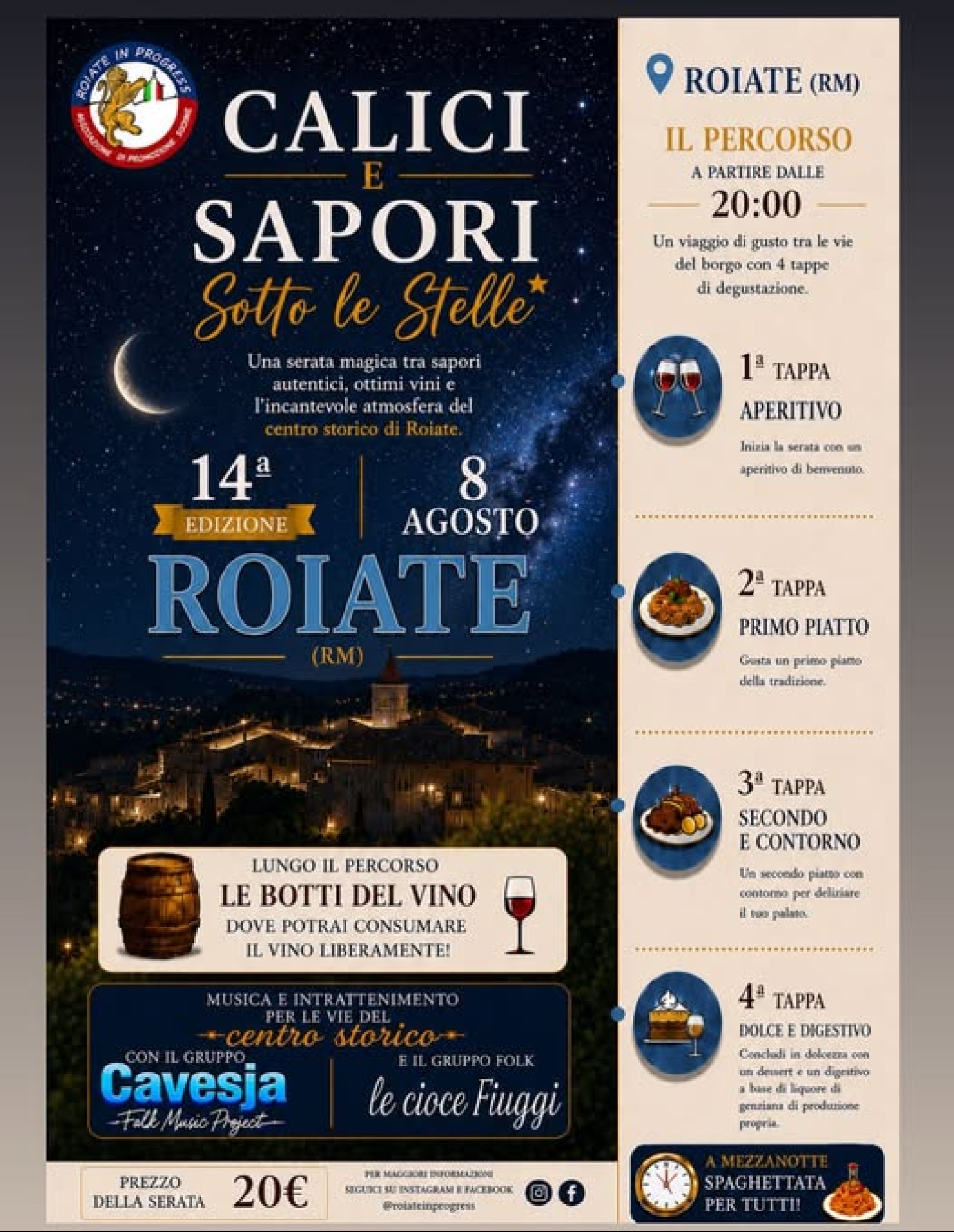 Calici e Sapori Sotto le Stelle