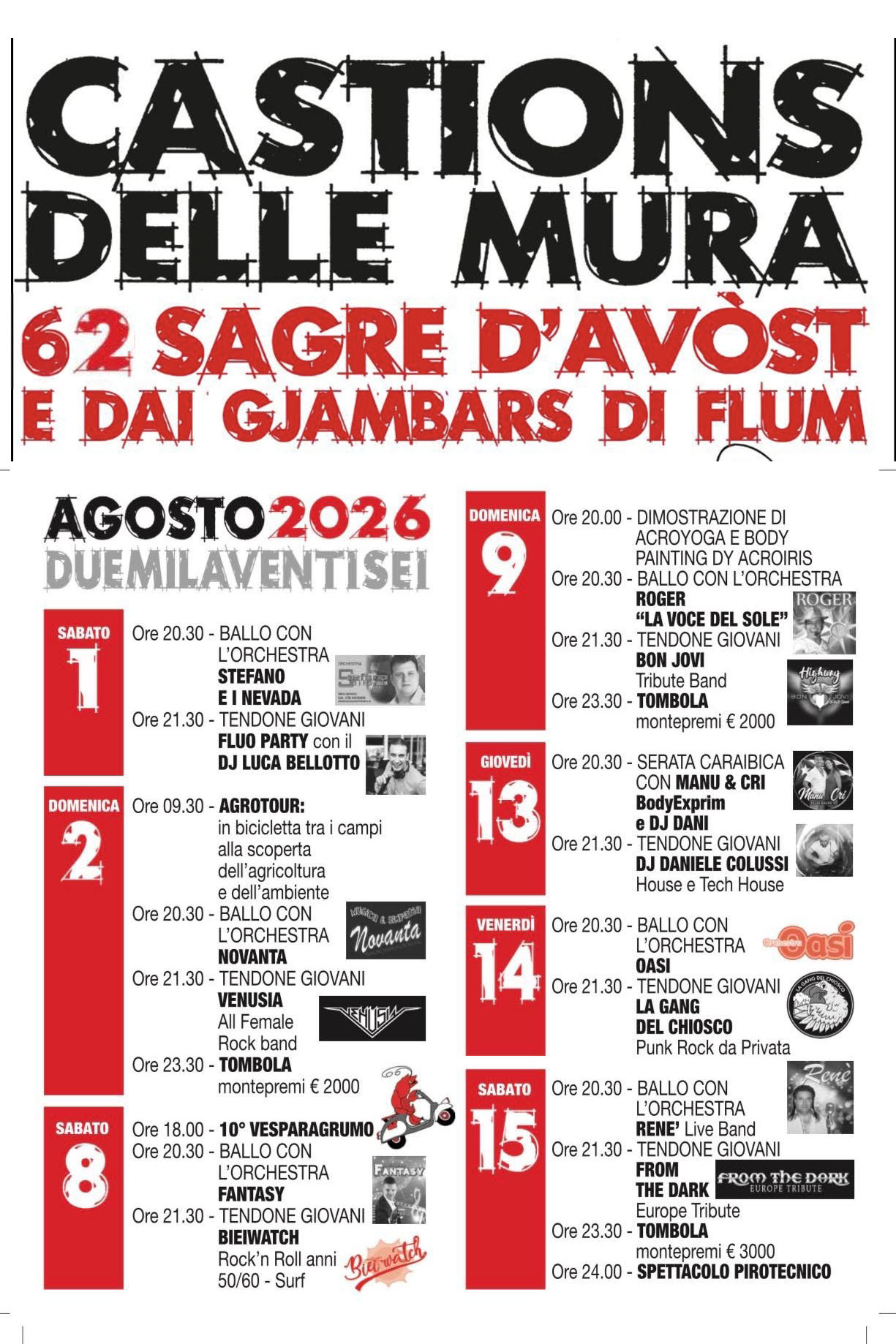 Sagre d'Avost e dai Gjambars di Flum