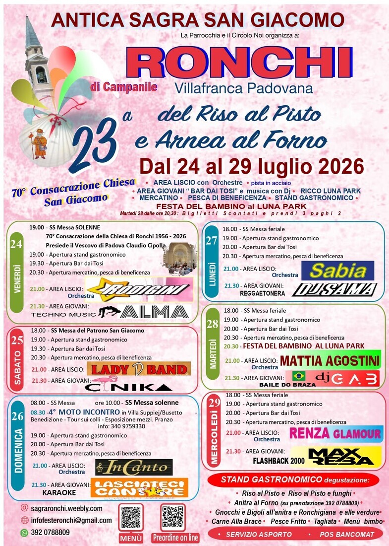 Antica Sagra San Giacomo e Festa del Riso al Pisto e Anitra al Forno