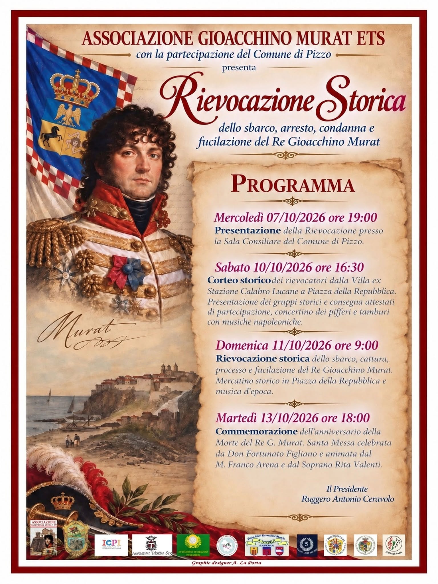 Historical Reenactment of King Gioacchino Murat's Landing, Arrest, and Execution