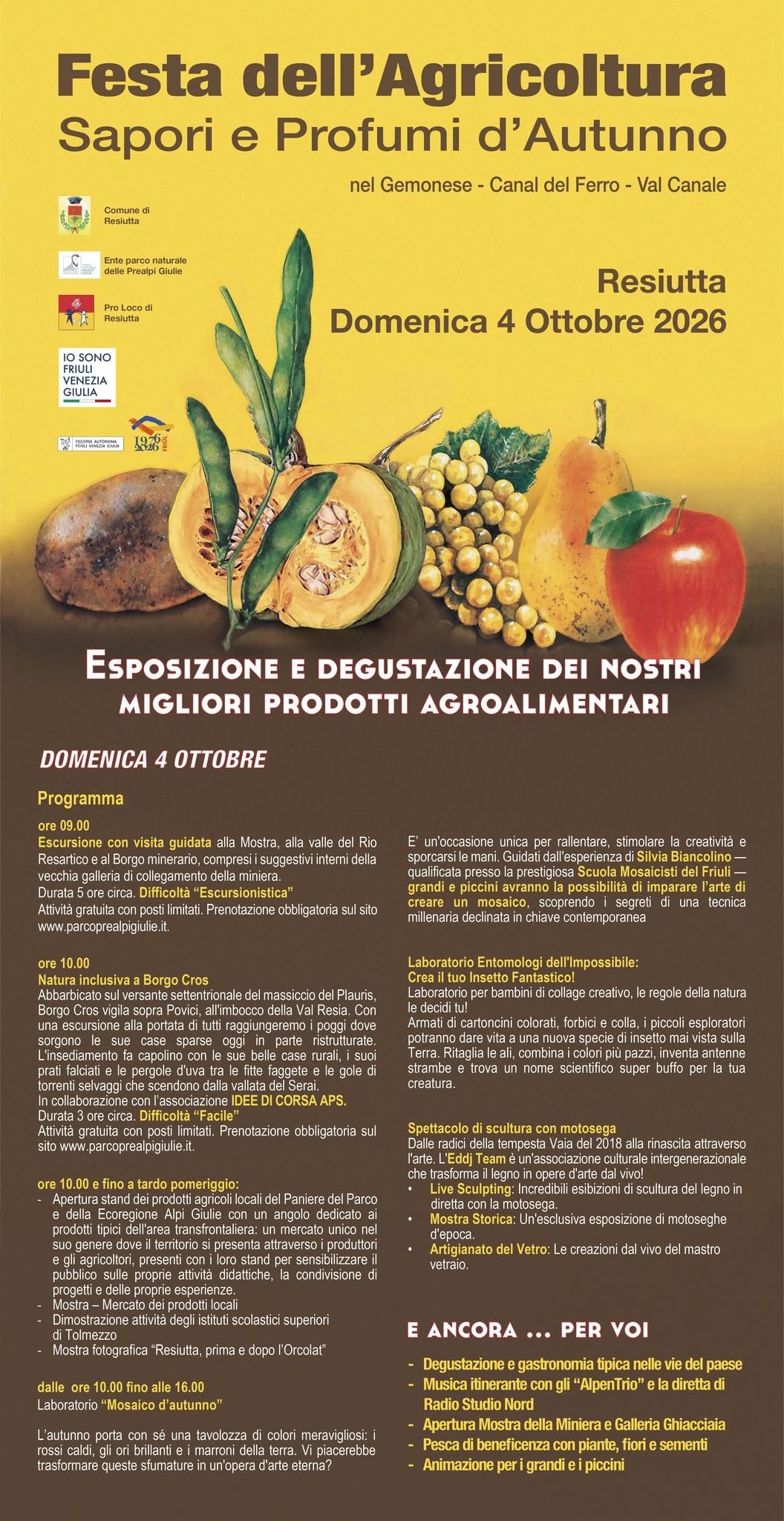 Festa dell’Agricoltura / Sapori e Profumi d’Autunno in Resiutta (Udine)