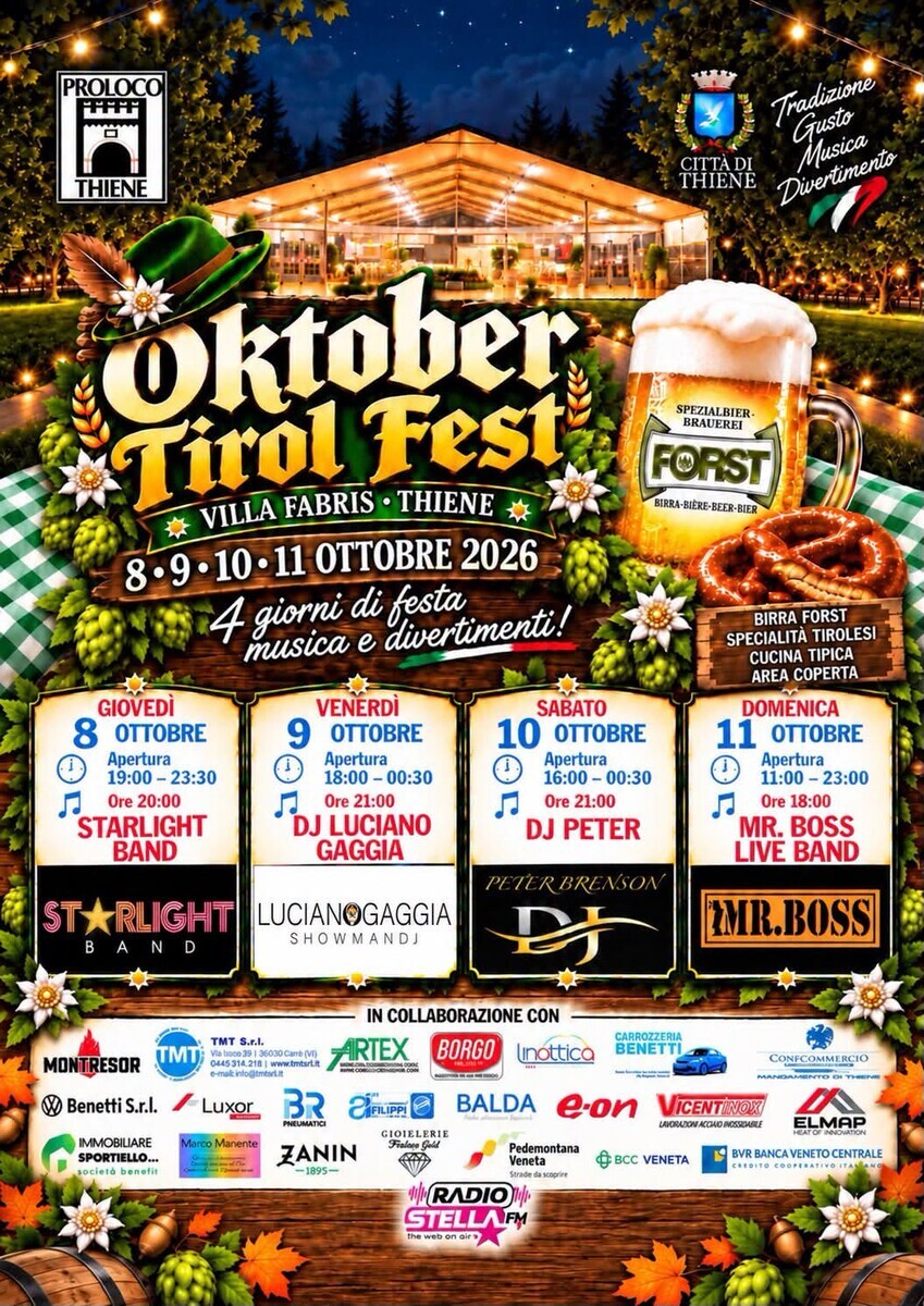 Oktober Tirol Fest a Thiene