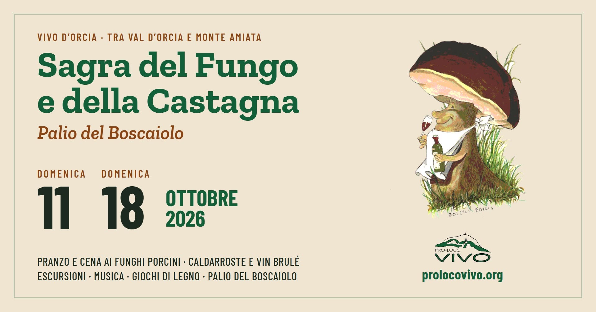 Sagra del Fungo e della Castagna – Palio del Boscaiolo