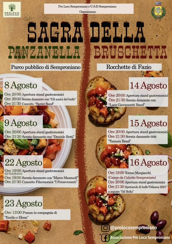 Sagra della Panzanella e Bruschetta in Semproniano
