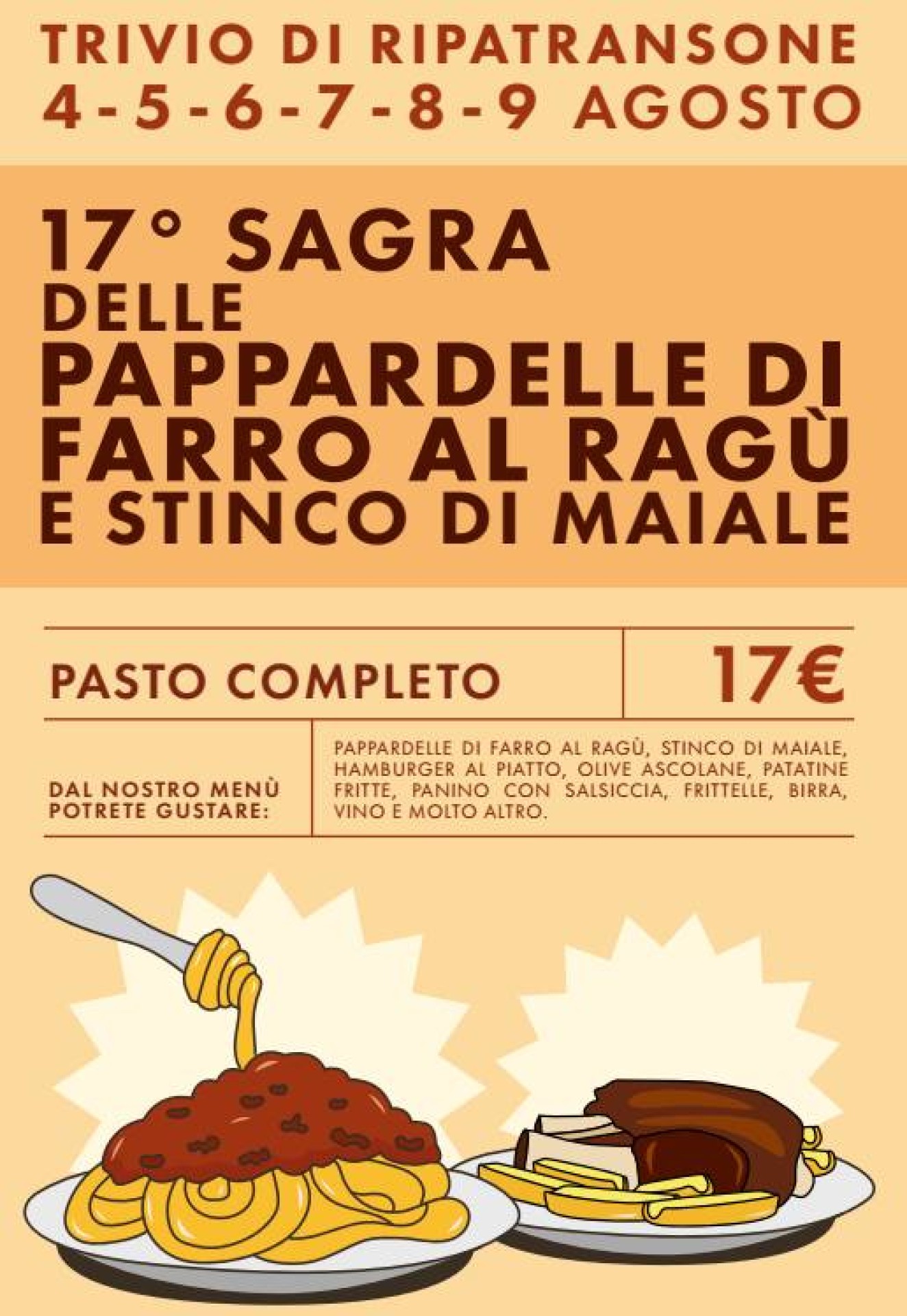 Sagra delle Pappardelle di Farro al Ragù e Stinco di Maiale