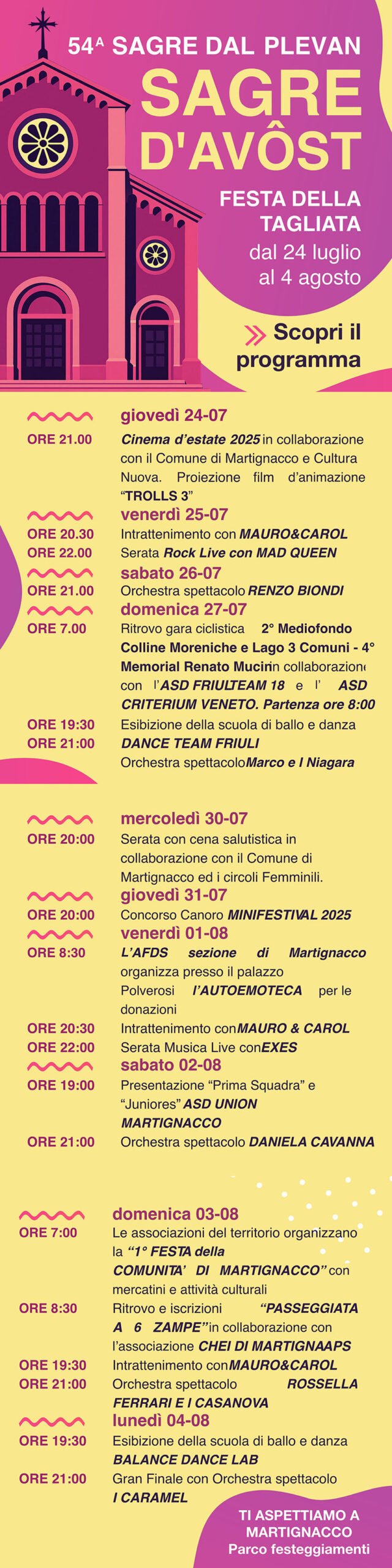 Sagre d'Avôst / Festa della Tagliata / Sagre dal Plevan