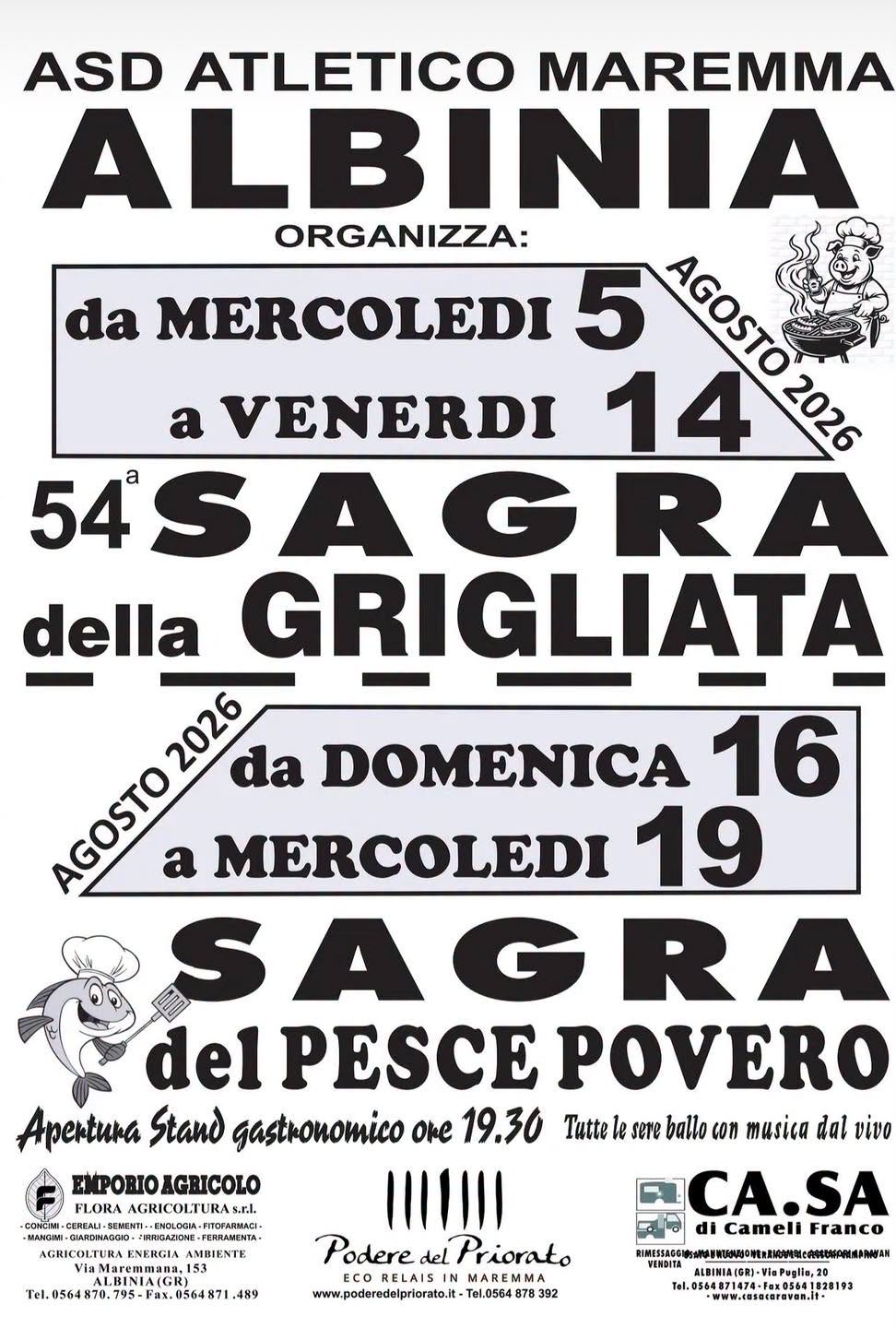 Sagra della Grigliata and Sagra del Pesce Povero