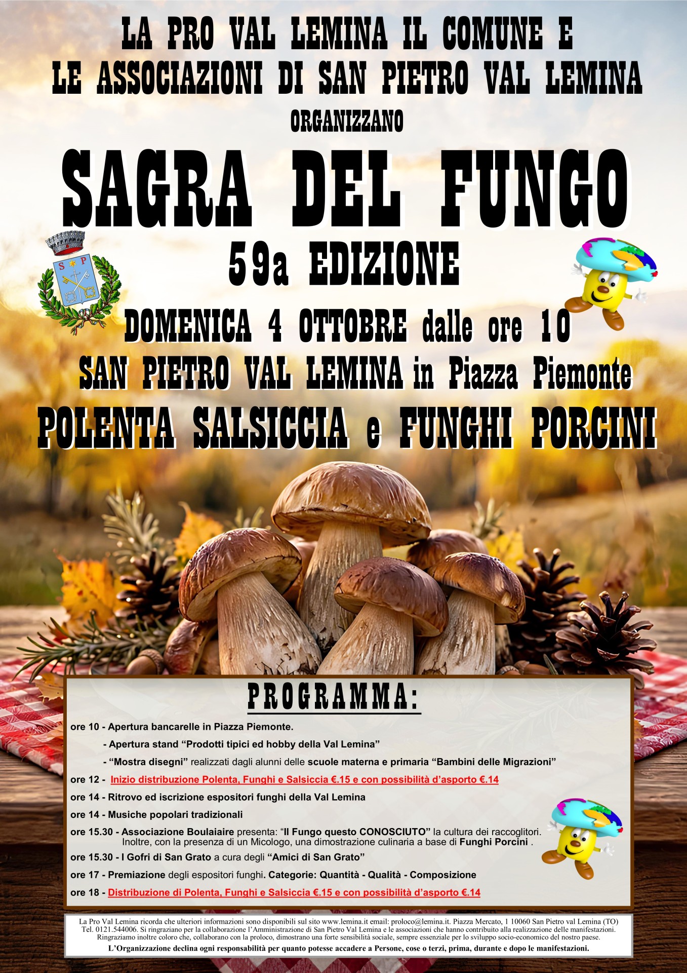Sagra del Fungo – Mushroom Festival in San Pietro Val Lemina